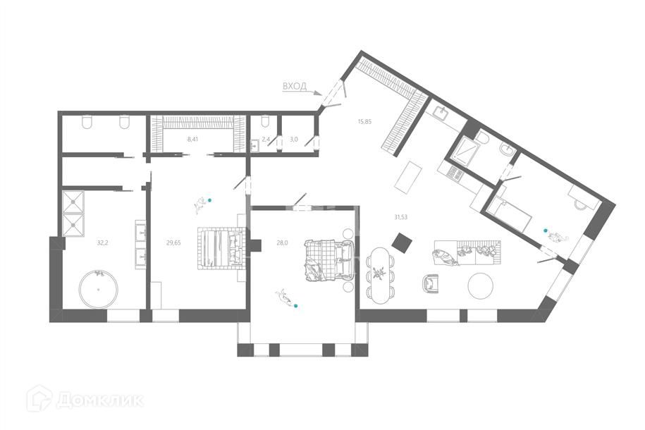 Продаётся 4-комнатная квартира, 208 м²