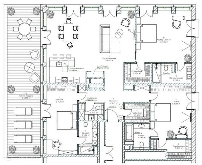 Продаётся 4-комнатная квартира, 238 м²