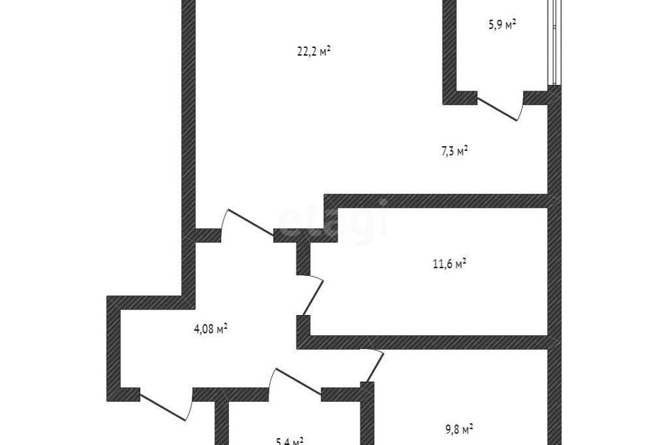 Продаётся 3-комнатная квартира, 66.9 м²