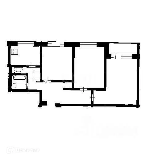 Продаётся 3-комнатная квартира, 60 м²