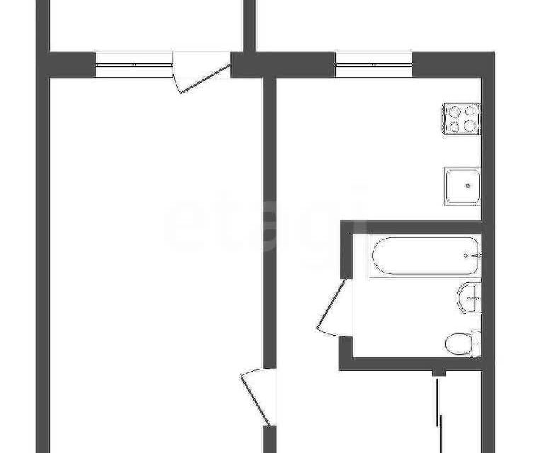 Продаётся 1-комнатная квартира, 33 м²