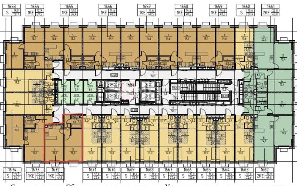Продаётся 1-комнатная квартира, 41.5 м²