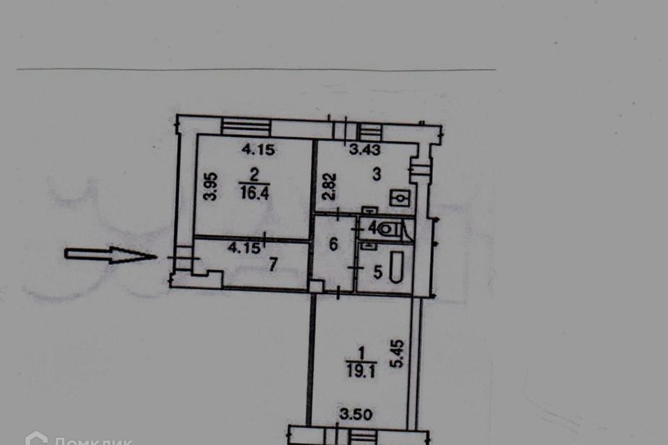 Продаётся 2-комнатная квартира, 58 м²