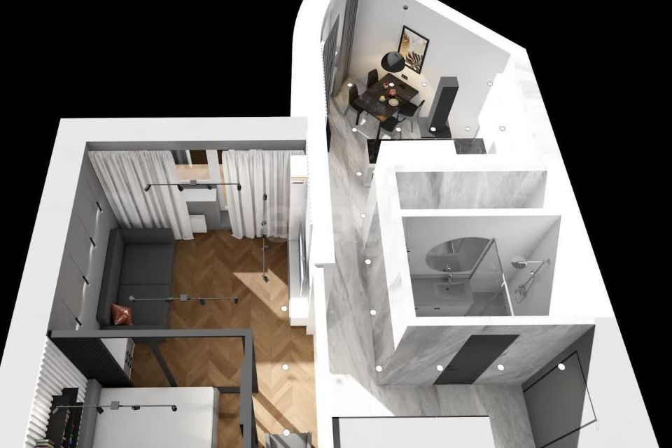 Продаётся 1-комнатная квартира, 44.7 м²