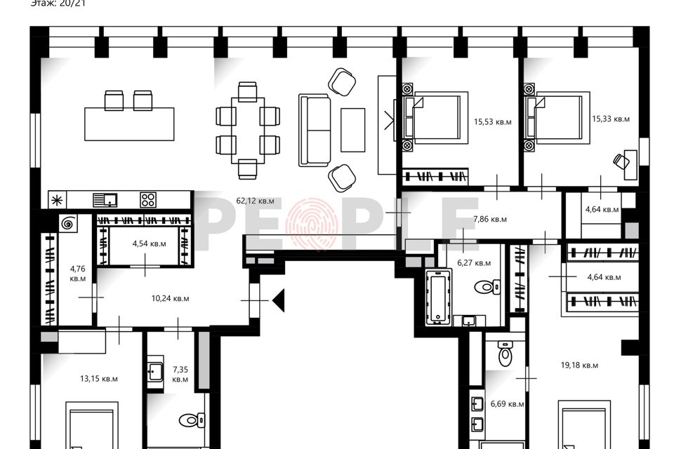 Продаётся 5-комнатная квартира, 181 м²