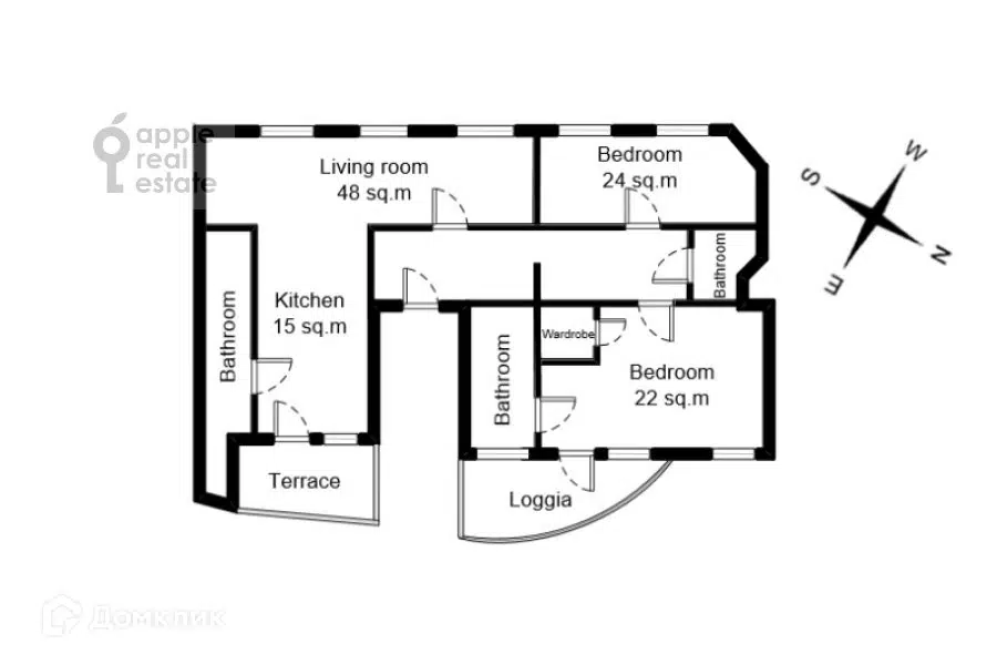Продаётся 4-комнатная квартира, 186 м²