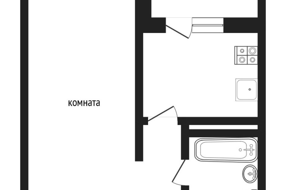 Продаётся 1-комнатная квартира, 41 м²