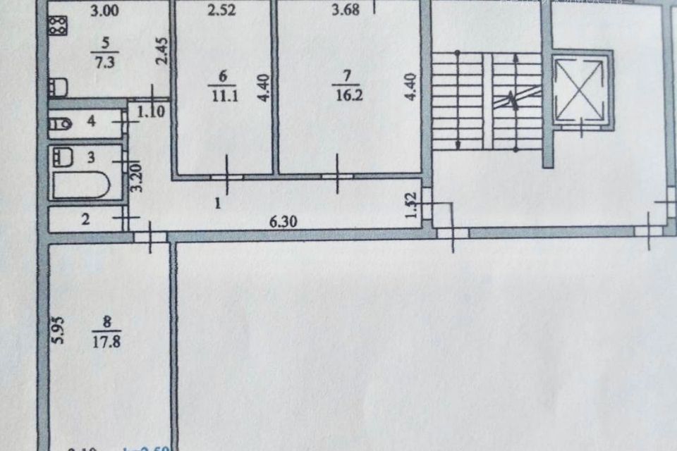 Продаётся 3-комнатная квартира, 70.5 м²