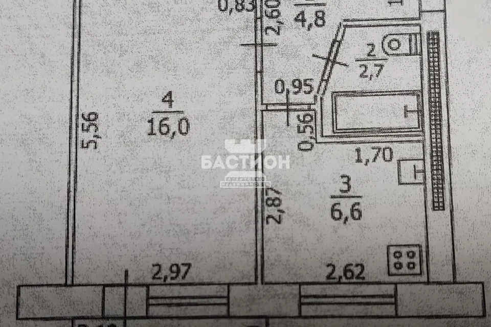 Продаётся 1-комнатная квартира, 33 м²