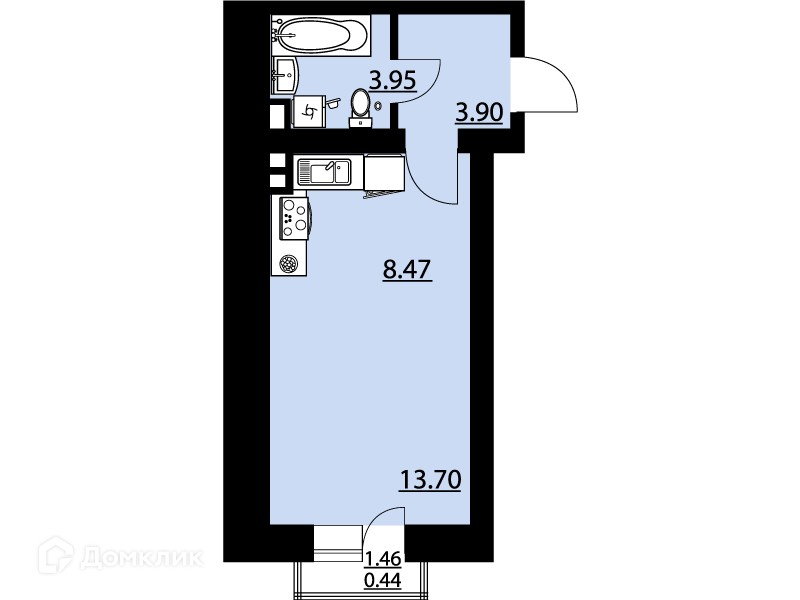 Продаётся студия, 30.46 м²