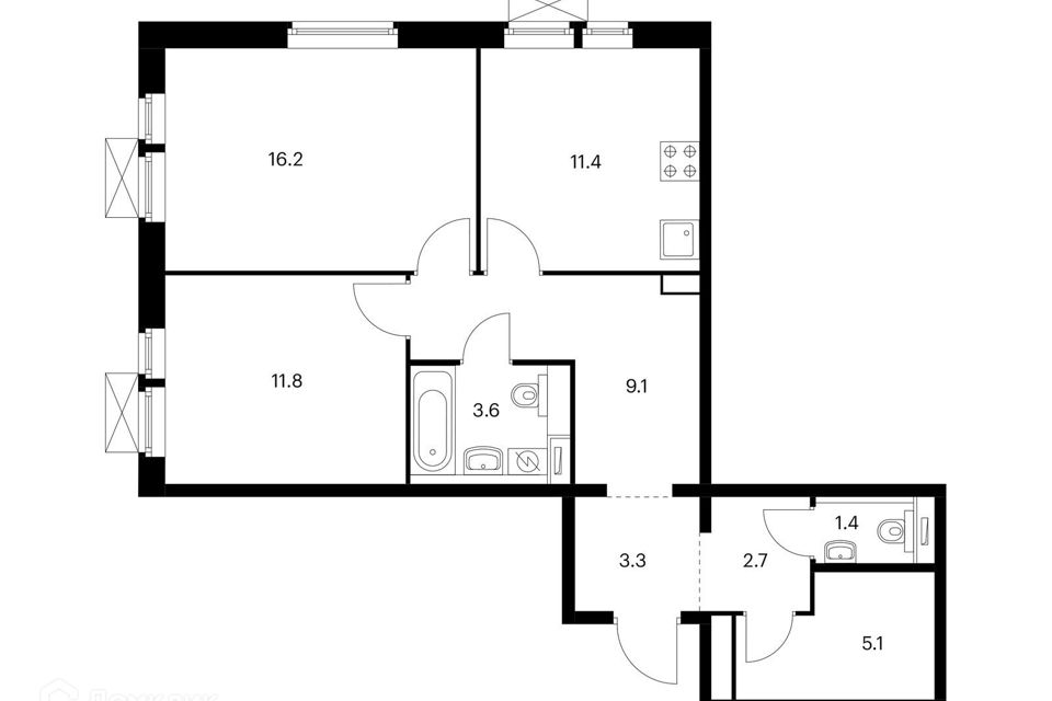 Планировки квартир пик 2