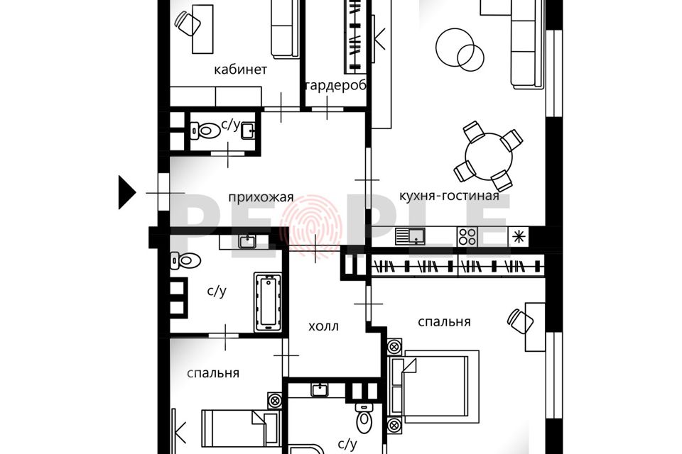 Продаётся 4-комнатная квартира, 119.4 м²