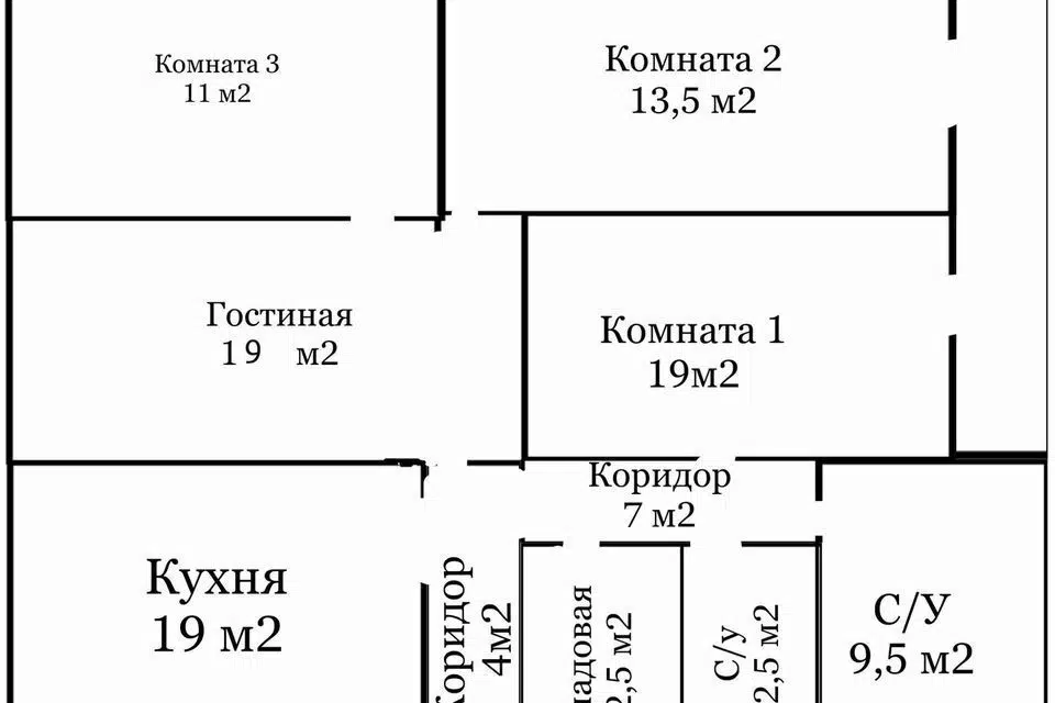 Продаётся 4-комнатная квартира, 110 м²
