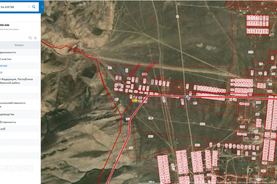 Публичная кадастровая карта пий хемского кожууна