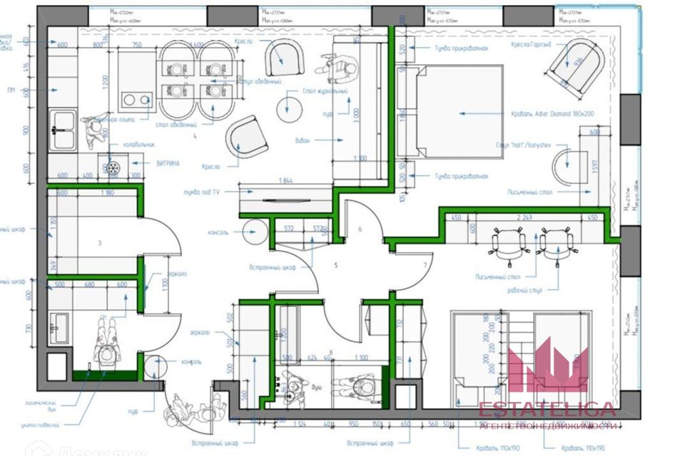 Продаётся 3-комнатная квартира, 80.6 м²