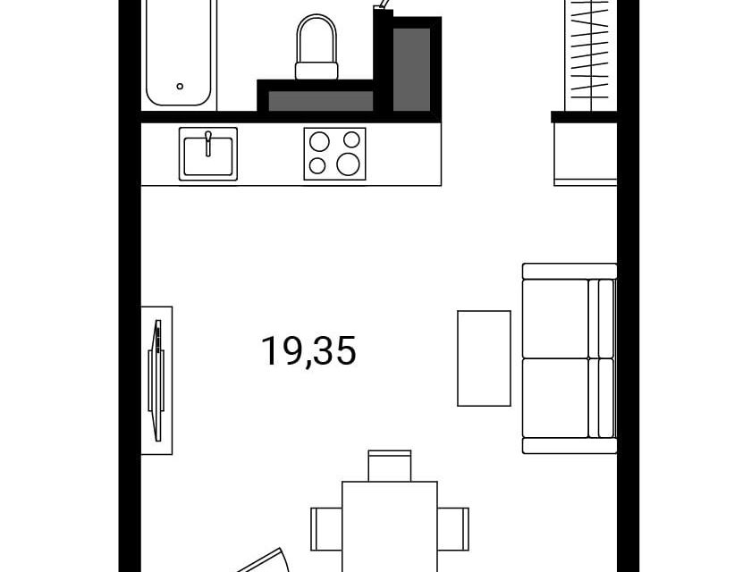 Продаётся студия, 30.28 м²
