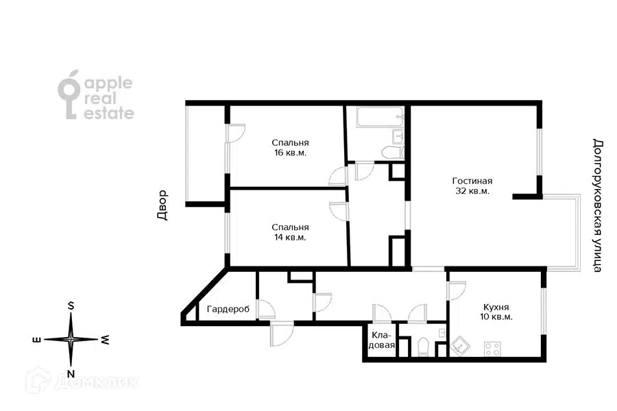 Продаётся 3-комнатная квартира, 90 м²