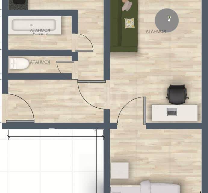 Продаётся 2-комнатная квартира, 43.9 м²