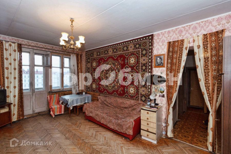 Продаётся 2-комнатная квартира, 56.9 м²