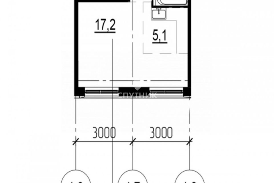 Продаётся студия, 30.5 м²