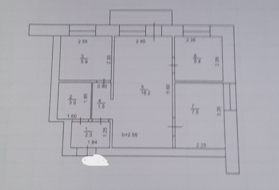 Продаётся 3-комнатная квартира, 41.8 м²