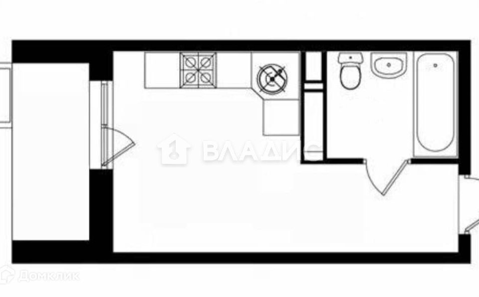 Продаётся студия, 18.4 м²