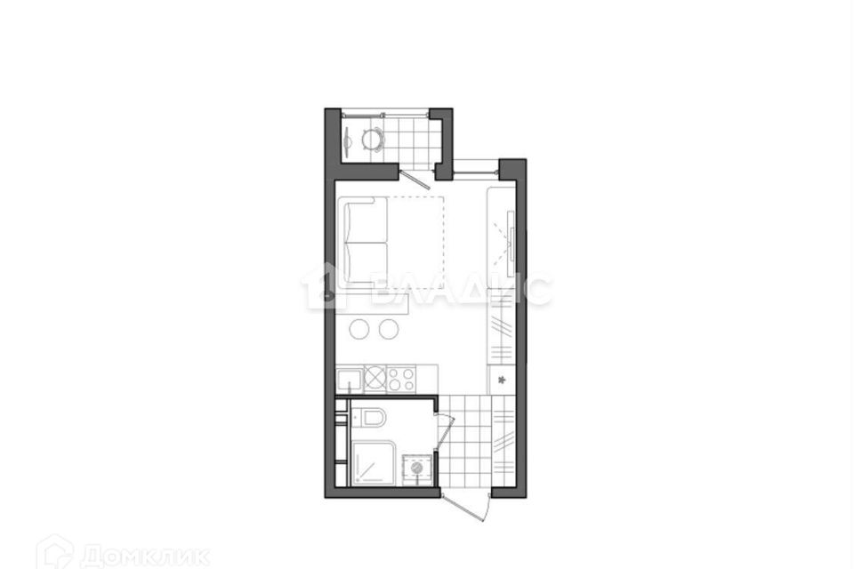 Продаётся студия, 23 м²