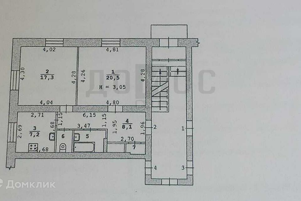 Сдаётся 2-комнатная квартира, 59.1 м²