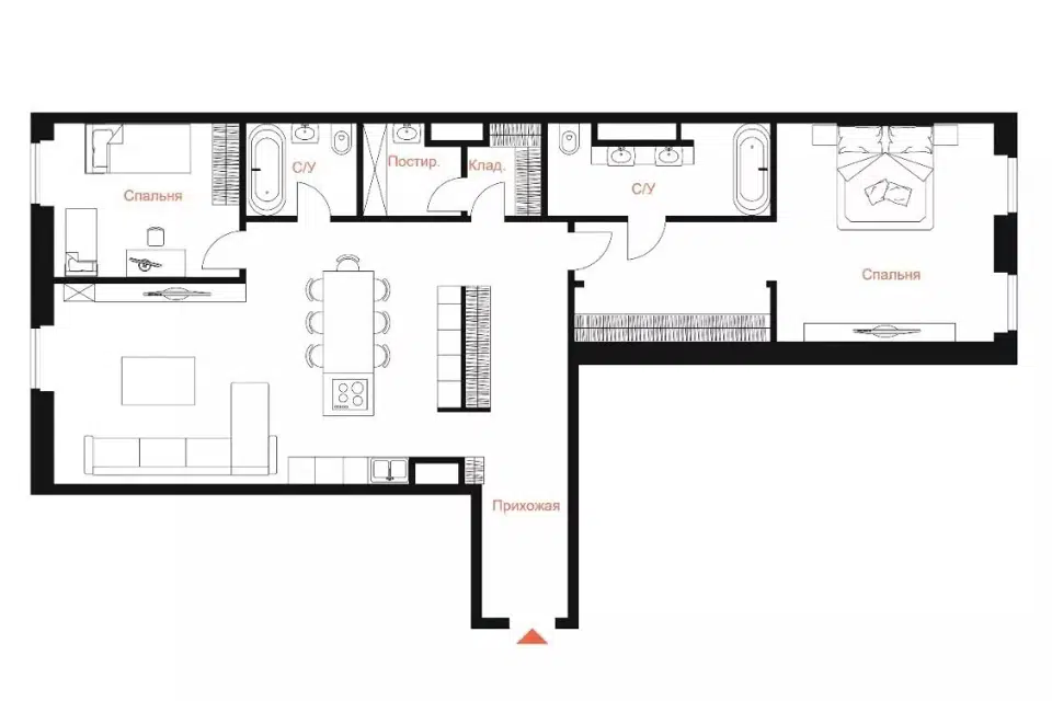 Продаётся 3-комнатная квартира, 144 м²