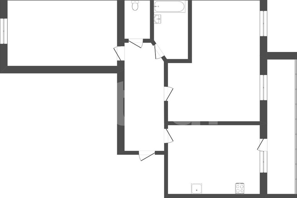 Продаётся 2-комнатная квартира, 52 м²