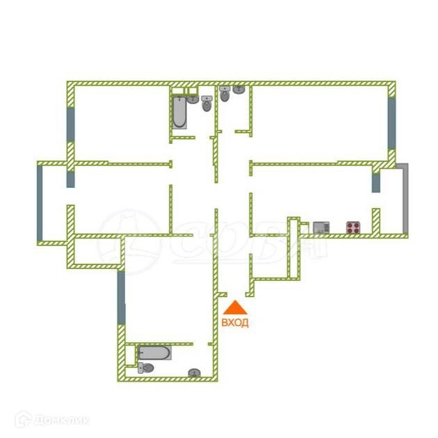 Продаётся 4-комнатная квартира, 155 м²