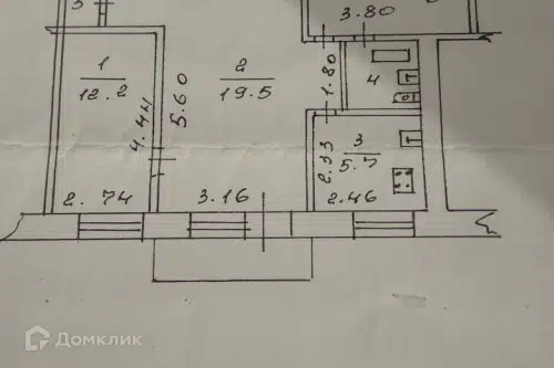 Продаётся 2-комнатная квартира, 38 м²