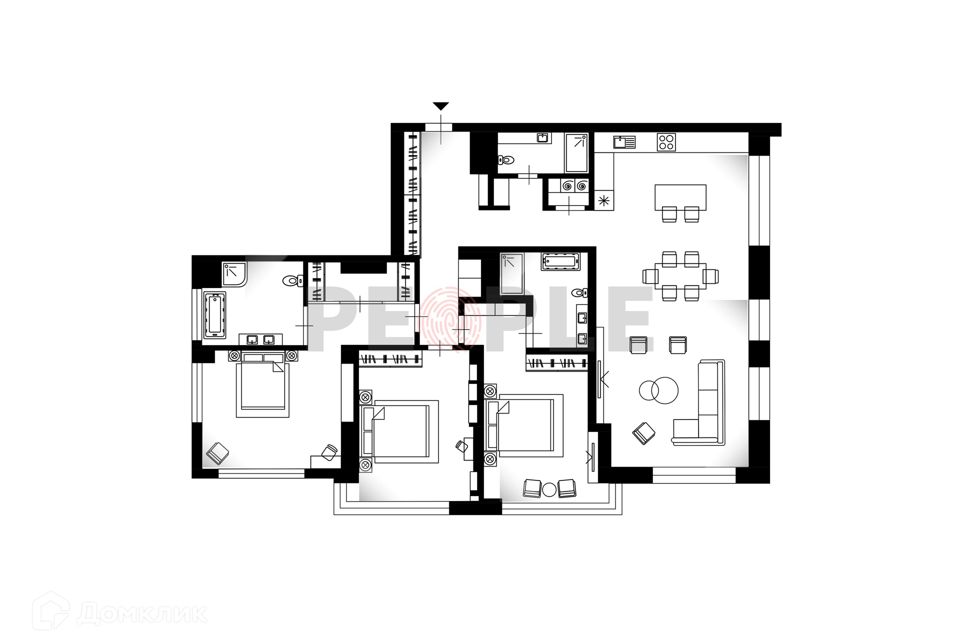 Продаётся 4-комнатная квартира, 170.7 м²