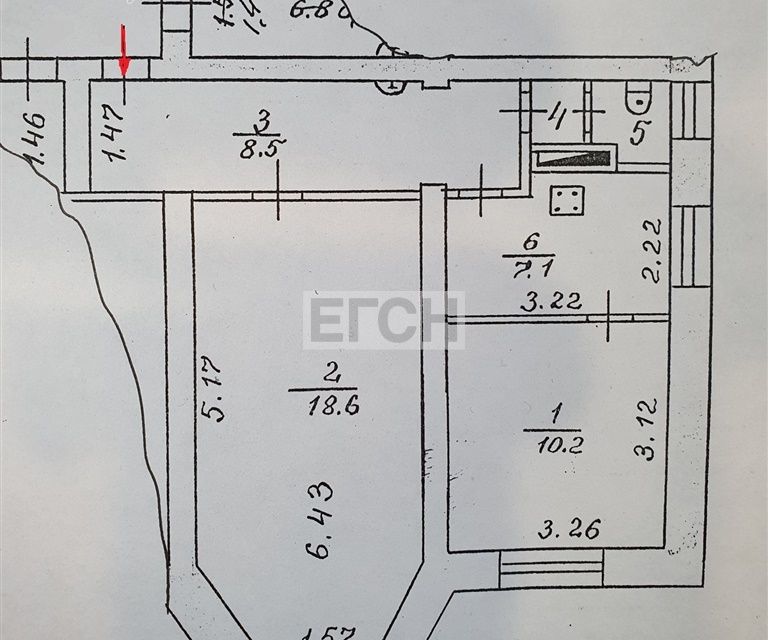 Продаётся 2-комнатная квартира, 47 м²