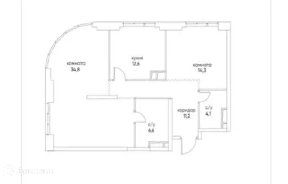 Продаётся 3-комнатная квартира, 83.6 м²