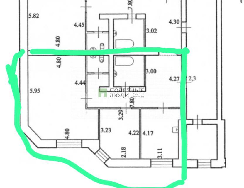 Сдаётся 2-комнатная квартира, 96 м²