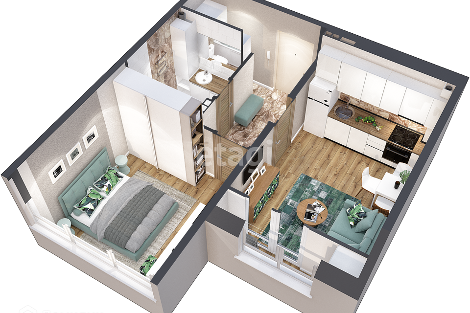 Продаётся 2-комнатная квартира, 35.8 м²
