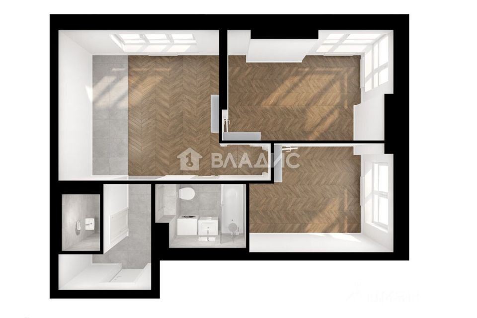 Продаётся 2-комнатная квартира, 49.8 м²