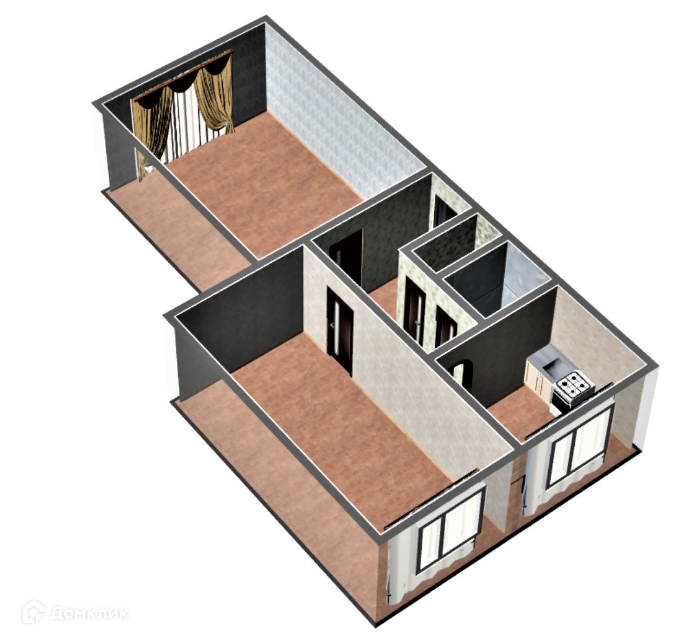 Продаётся 2-комнатная квартира, 46 м²