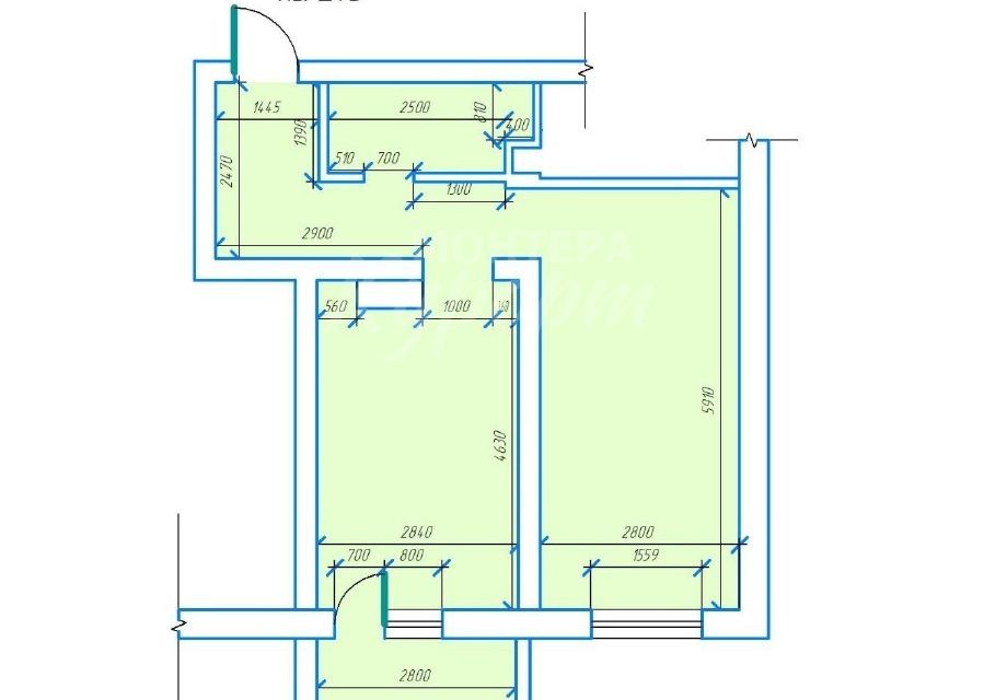 Продаётся 1-комнатная квартира, 38.6 м²