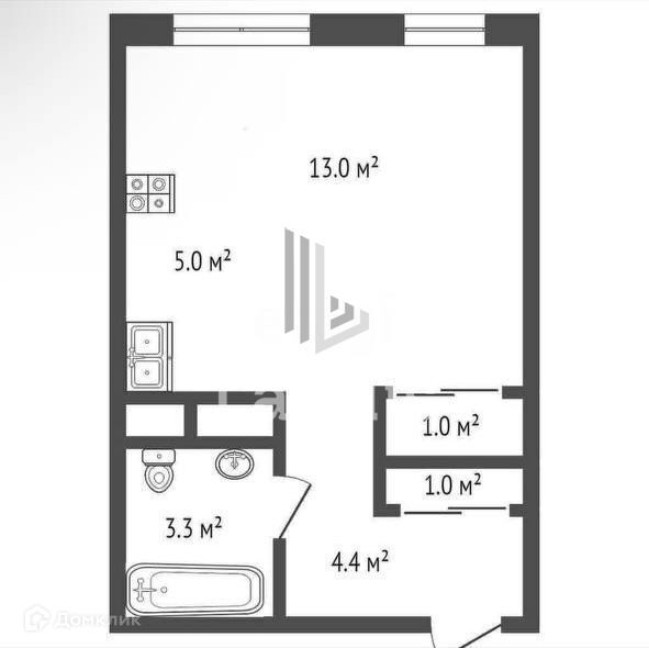 Продаётся студия, 27.7 м²