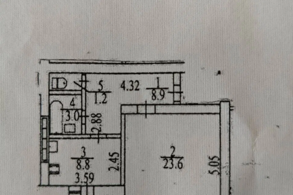 Продаётся 1-комнатная квартира, 47.1 м²
