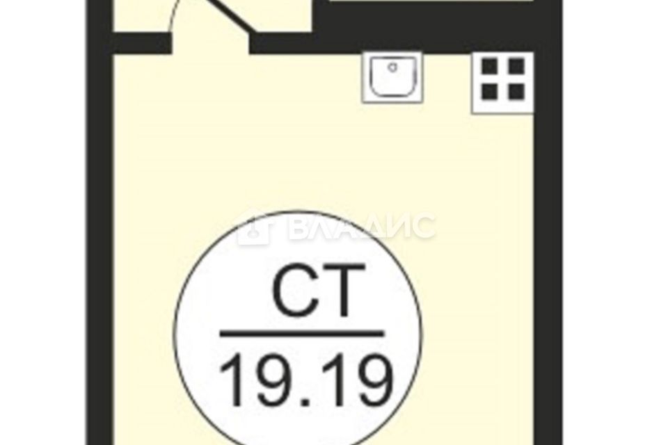 Продаётся студия, 19.9 м²