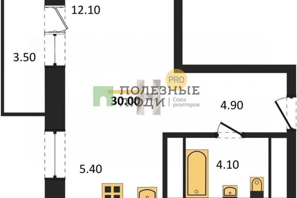 Продаётся студия, 30 м²