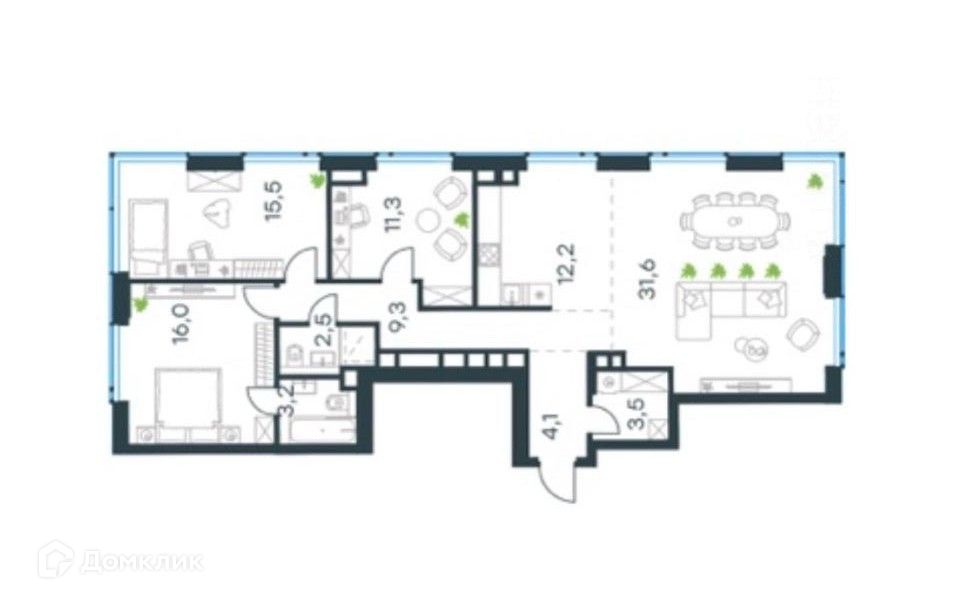 Продаётся 4-комнатная квартира, 114 м²