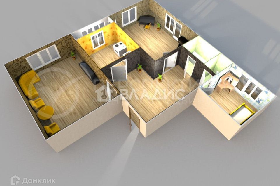 Продаётся 3-комнатная квартира, 64 м²