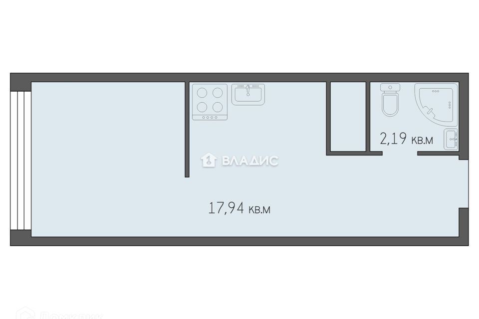 Продаётся студия, 20.13 м²