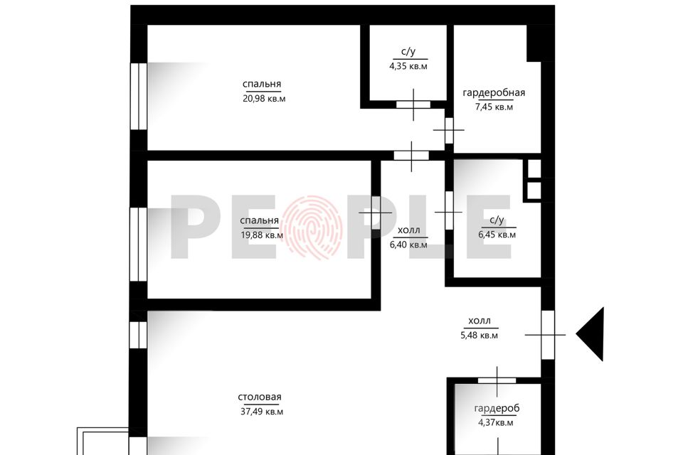 Продаётся 3-комнатная квартира, 121.6 м²