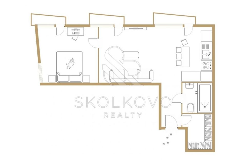 Продаётся 2-комнатная квартира, 47.8 м²