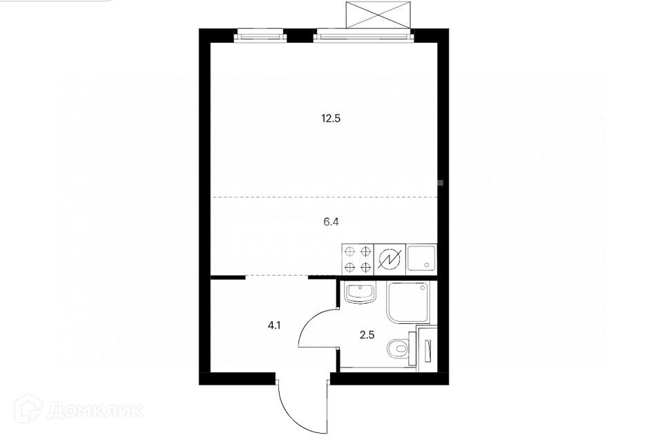 Продаётся студия, 25 м²